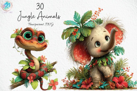 Download Cute Jungle Animals PNG Clipart - Jungle animals Collection