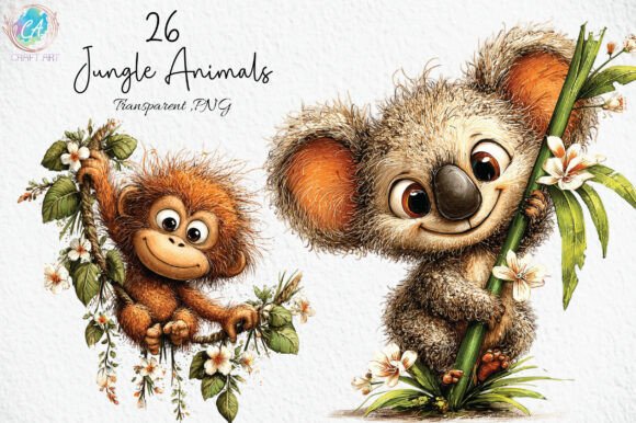 Download Cute Jungle Animals PNG Clipart - Jungle animals Collection