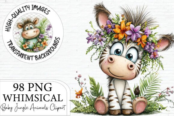 Download Baby Jungle Animals Clipart Bundle - Jungle animals Collection