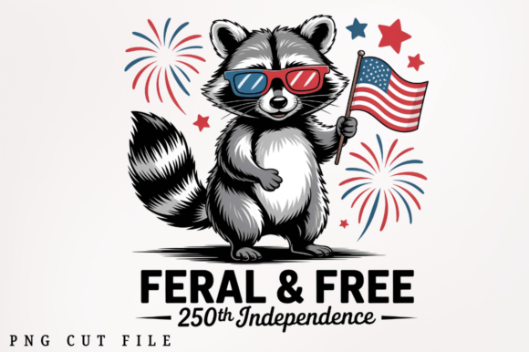 Download Raccoon 250th Independence Day PNG Desig - Independence Collection