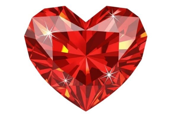Download Heart-shaped Red Gemstone Illustration - Gemstone illustration Collection