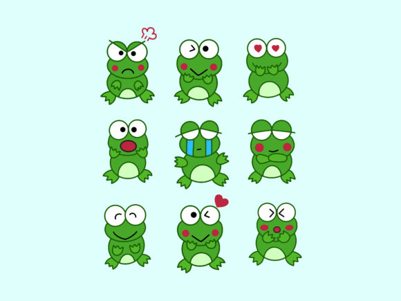 Download Cute Set Frog Bundle - Premium Resources