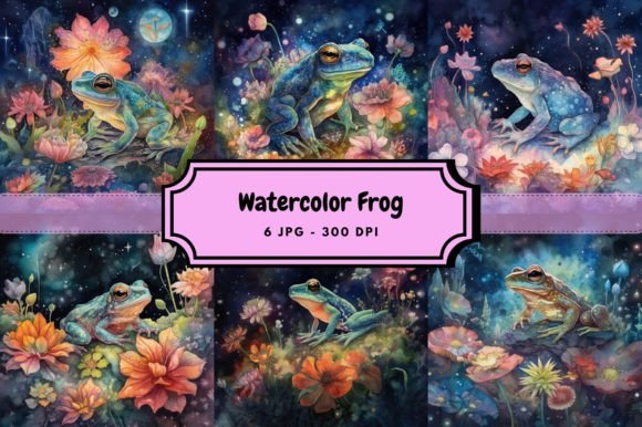 Download Watercolor Mysterious Frog Bundle - Premium Resources